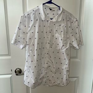 H&M Divided Brand Men’s Button Down Short Sleeve Shirt Large